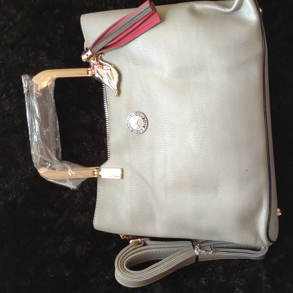 Mercedes Benz Gray hand bag with straps